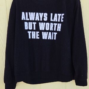 No Boundaries Black Textured Sweatshirt